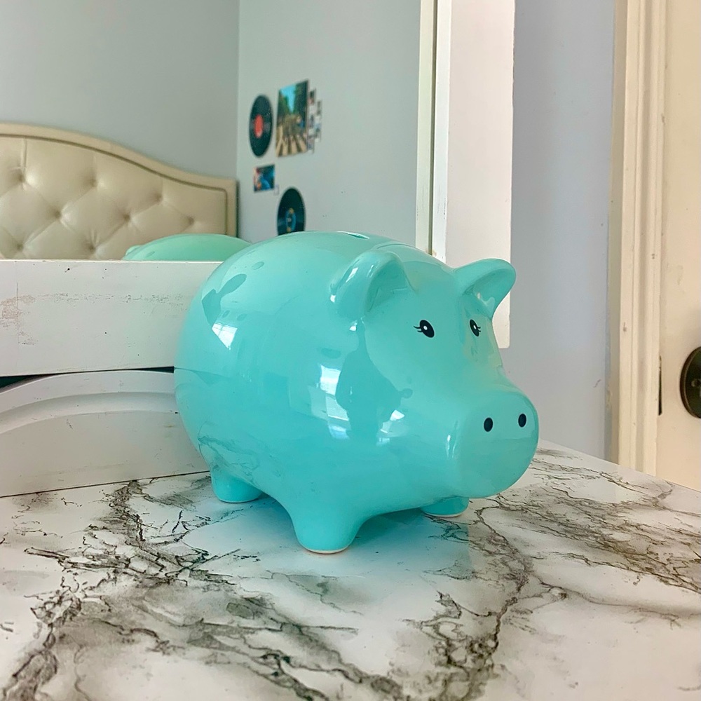 Light Blue Piggy Bank